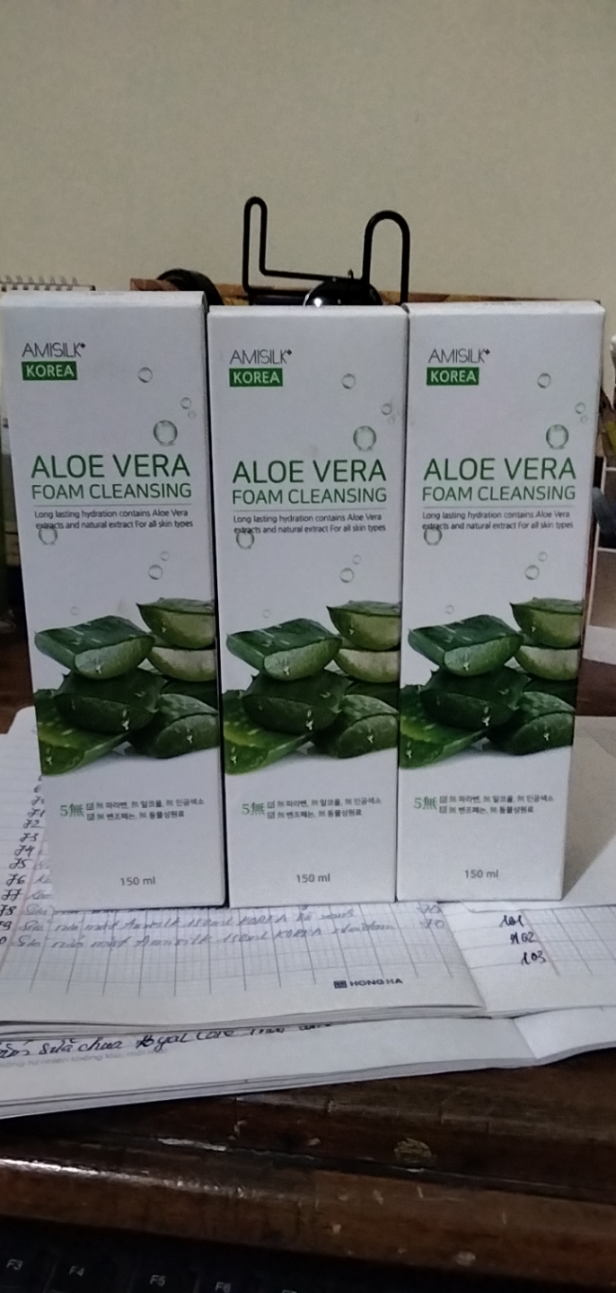 Sữa Rửa Mặt Amisilk Hàn Quốc nha đam 150ml