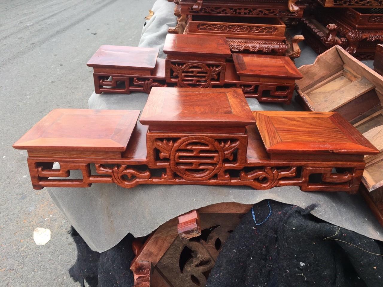 Tam sơn gỗ hương ( mặt 20 x dài 63cm )