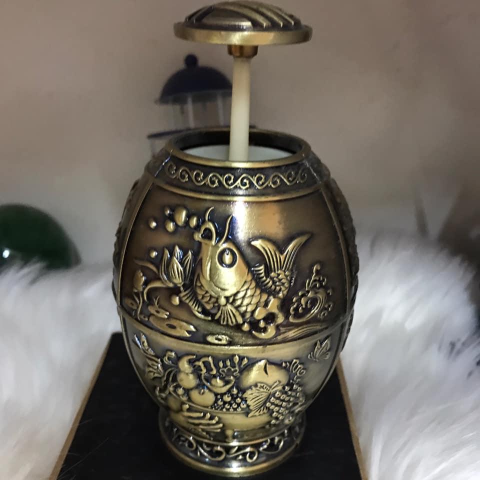 Lọ tăm Cá chép bằng đồng MS08