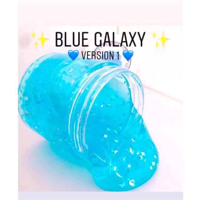 Blue Galaxy Version 1 I Clear Slime L Slime Trong Siêu Đặc Và Dẻo