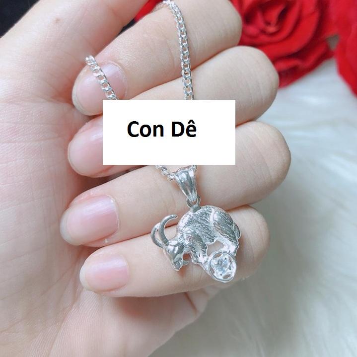 Mặt dây chuyền bạc Con Dê trong 12 con giáp