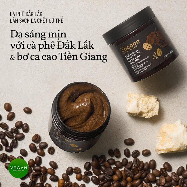 Xả kho - Cocoon Cà Phê Đắk Lắk Làm Sạch Da Chết Cơ Thể