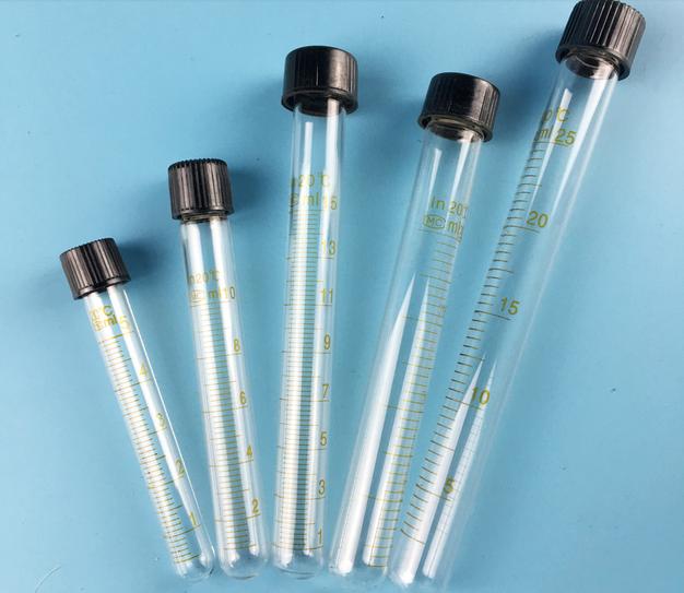 Ống nghiệm nút vặn, chia vạch 5ml ( kích thước 100x10mm)