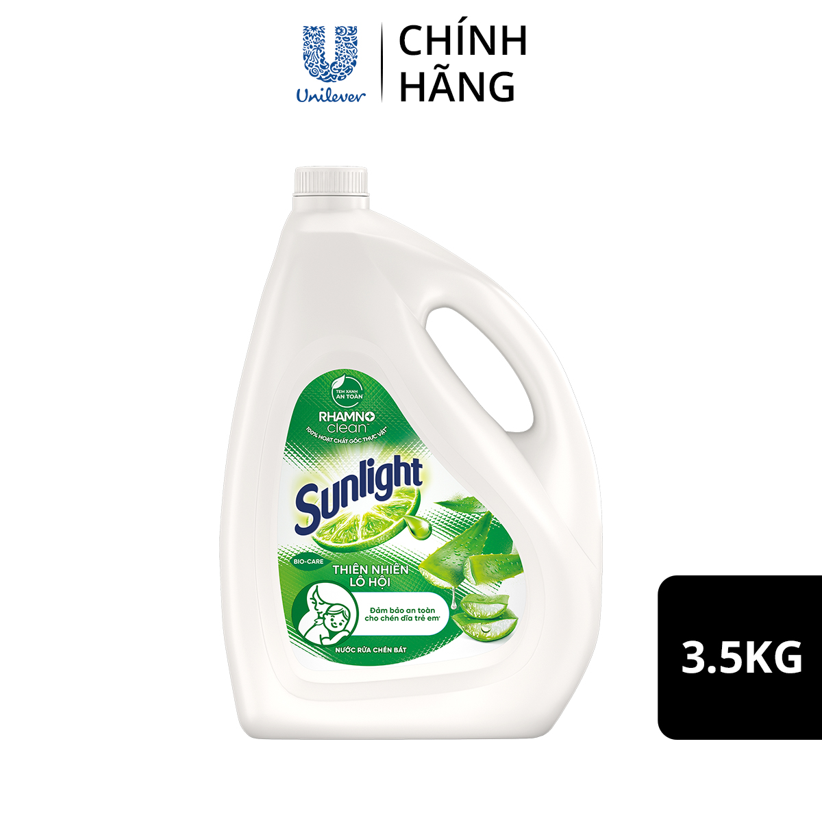 Nước rửa chén Sunlight Bio-care Thiên Nhiên 100% Gốc thực vật Lô Hội/Gừng/Trà Xanh/ Quế & Bồ hòn/Mềm dịu Chai 3.5/3.6kg (bao bì tùy lô nhập hàng)