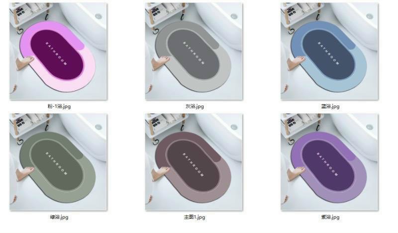 Thảm lau chân silicon siêu thấm hút, khô chân nhanh, chống trơn trượt để nhà tắm, nhà bếp giadungnghiquan G042
