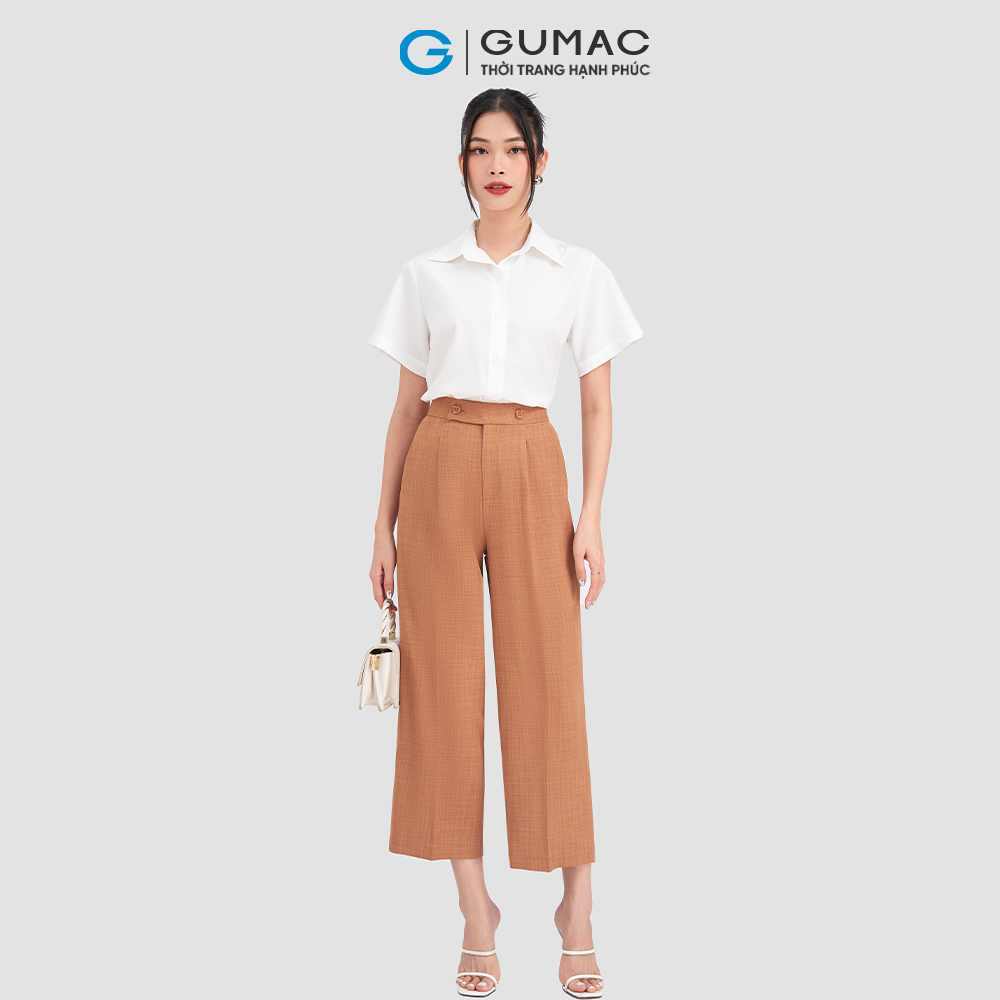 Quần culottes xếp ly thời trang gumac qc11003