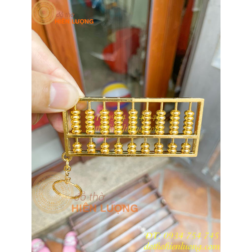 Móc Khóa Bàn Tính Bằng Đồng Phong Thủy