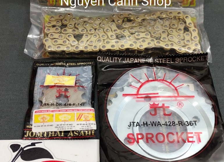 Nhông sên dĩa mặt trời wave RS, future 125, sên vàng 10li, độ bền rất cao, cam kết sản phẩm đúng như mô tả