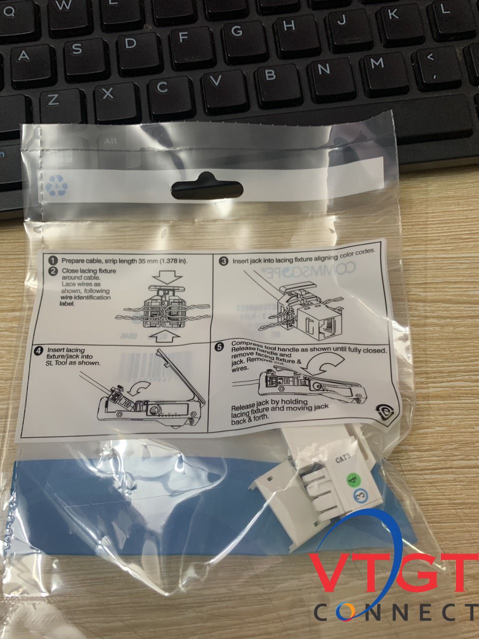 Nhân điện thoại Commscope RJ11 Cat3 1375192-1