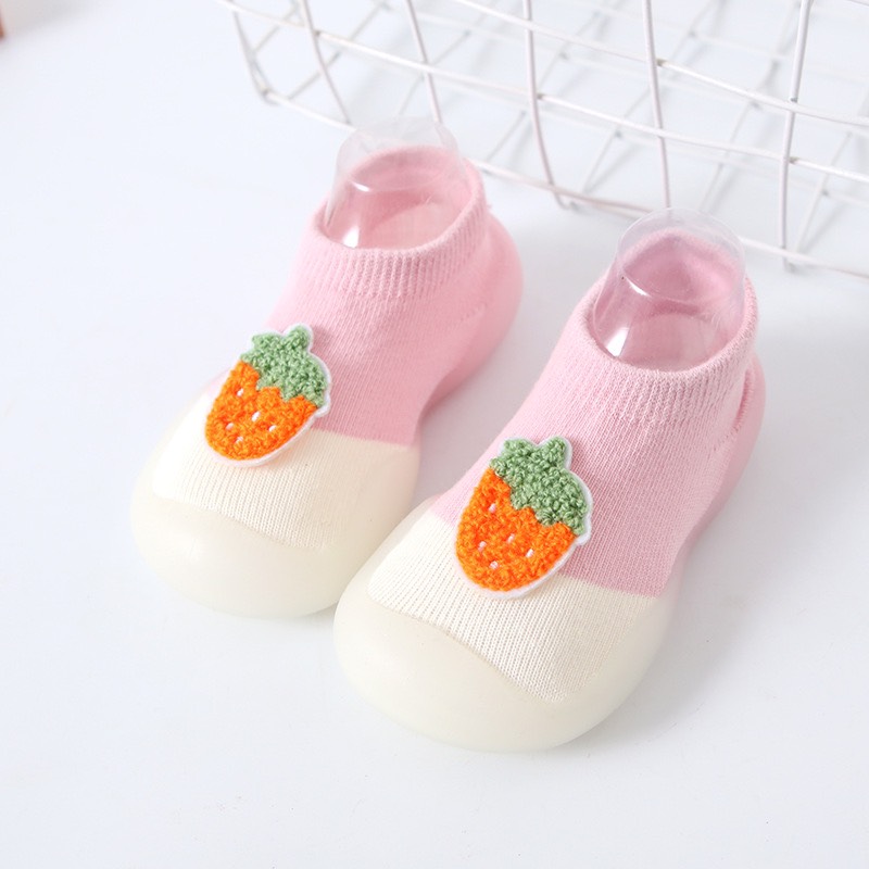 [XẢ KHO] Giày Bún Tập Đi Co Giãn, Chống Trơn Trượt Hình Hoa Quả Cho Bé Mẫu Mới - Hàng Quảng Châu Cao Cấp (GB27)