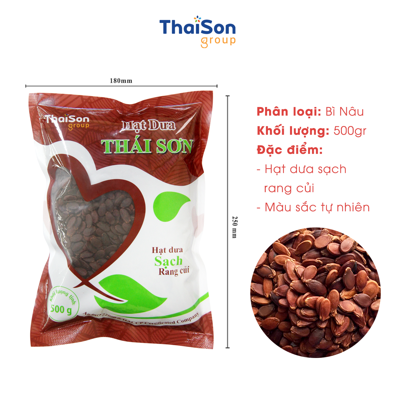 5KG HẠT DƯA THÁI SƠN LOẠI BÌ 500G HD5