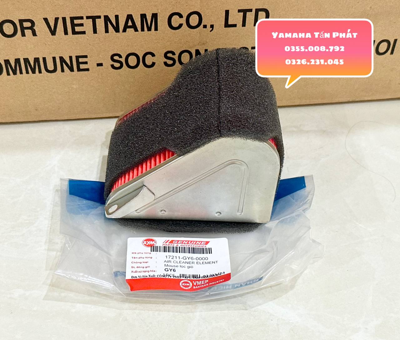 Lọc Gió Attila - Elizabeth Đời Xăng Cơ Chính Hãng SYM