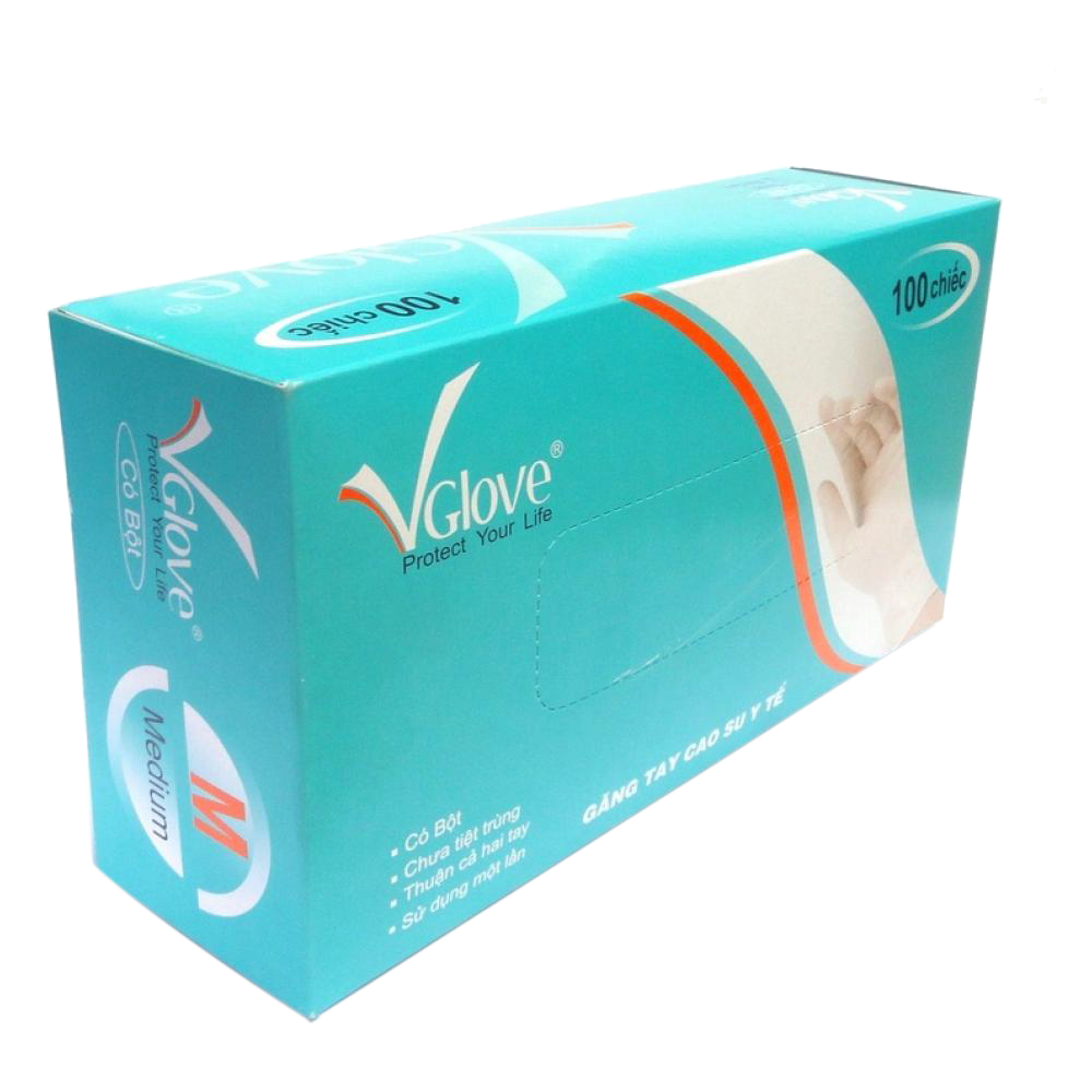 Găng tay cao su y tế có bột vglove