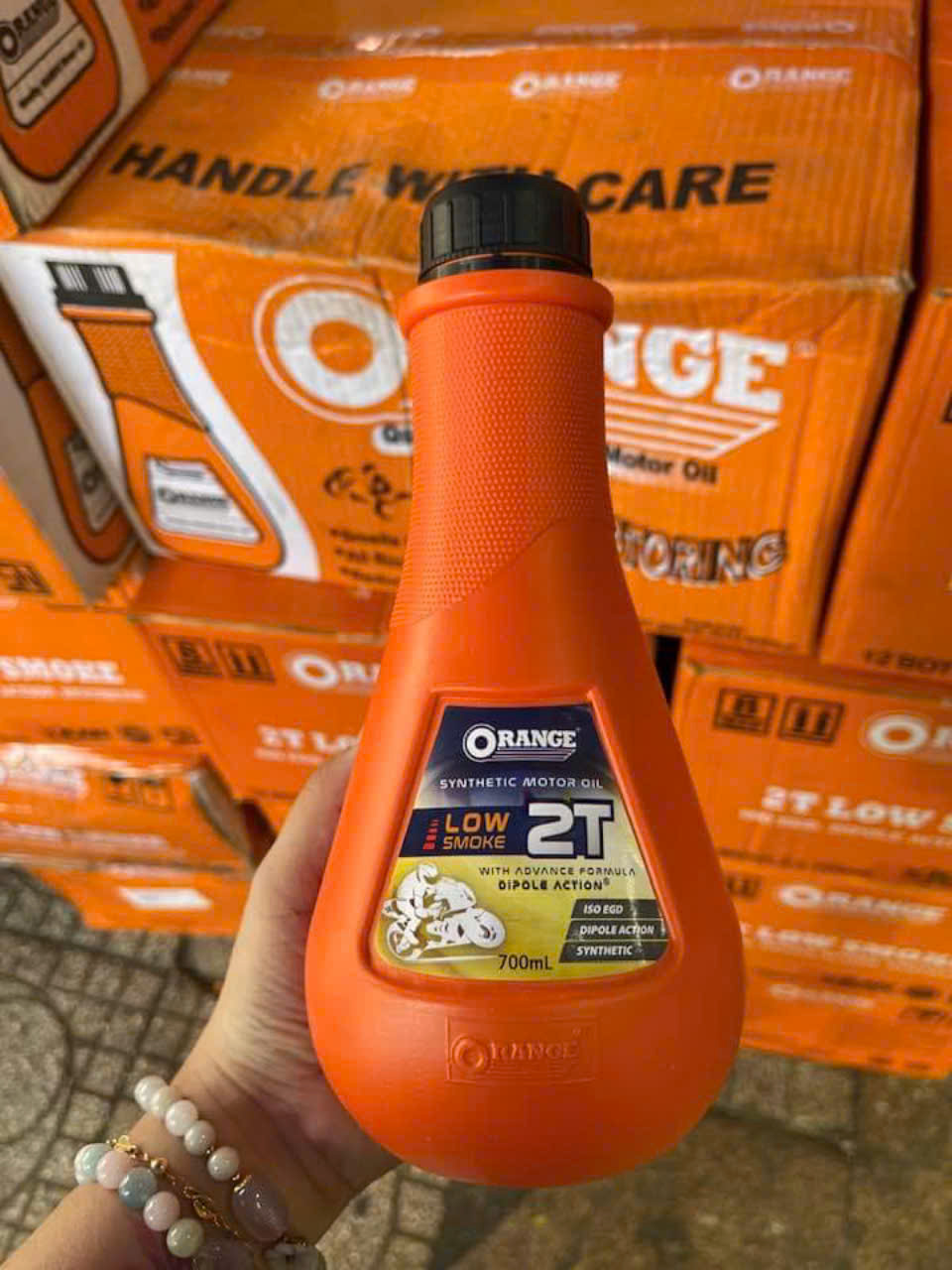Orange 2-Stroke Car Lubricant 700ml