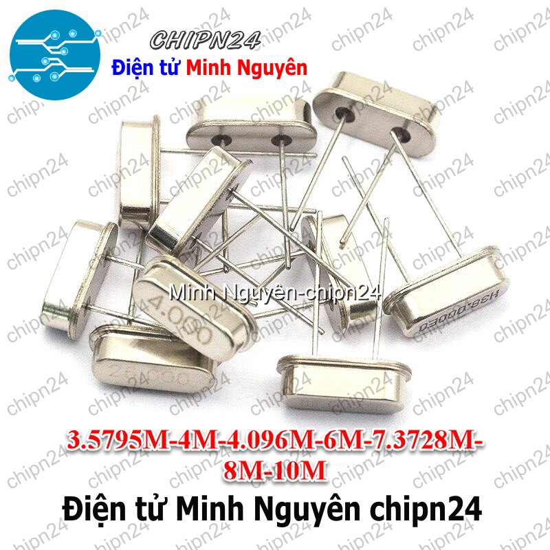 [3 con] (K343) Thạch anh Chân Cắm HC-49S DIP (2 chân 3.5795M/4M/4.096M/ 6M/7.3728M/8M/10M) - [Chọn Loại] - HHH.00126