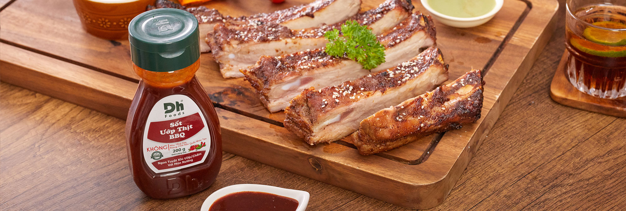 [HCM]Sốt Ướp Thịt BBQ Dh Foods 200gr