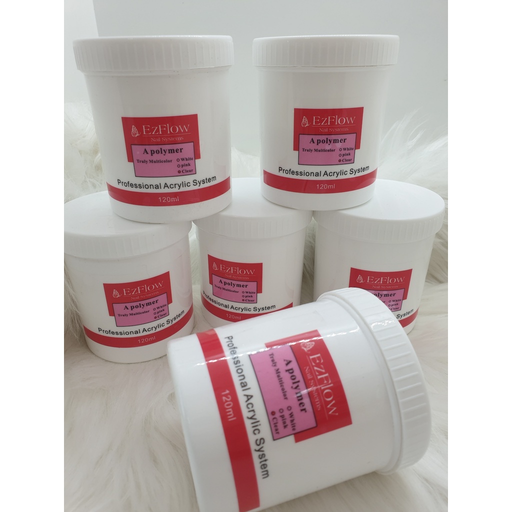 Bột Đắp Móng Ezflow 120ml, Mịn và Dẻo, Không Vón Cục