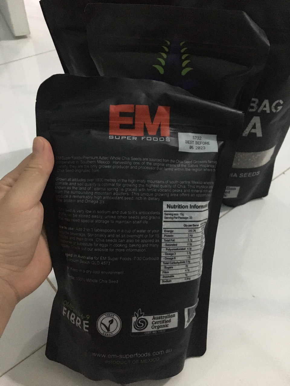 HẠT CHIA ĐEN  500GR ÚC BLACK BAG CHIA