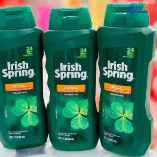 Sữa Tắm Irish Spring Original Moisturizing Face Body Wash Paraben Free Ba Lá Xanh Lá 532ml thumbnail