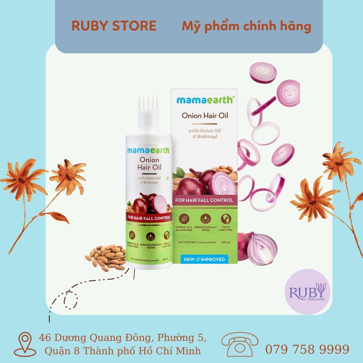 Mamaearth Dầu gội hành mọc tóc