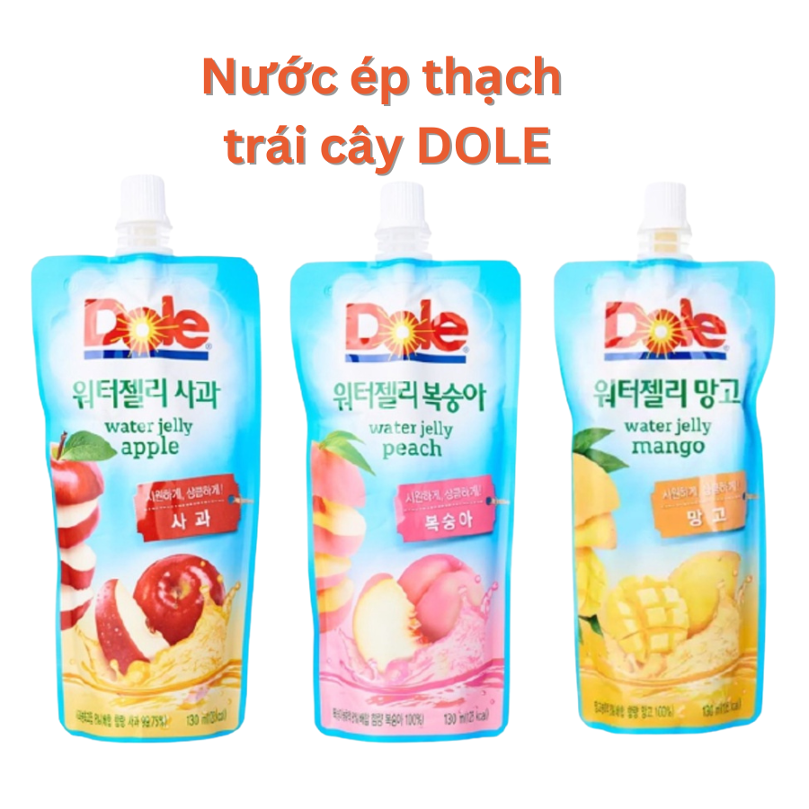 Nước ép thạch trái cây thương hiệu Dole túi 130ml
