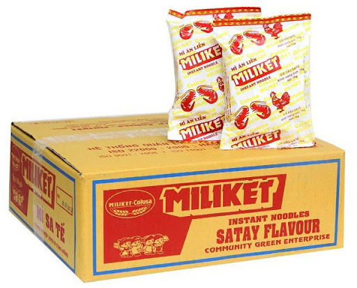 Mì giấy miliket 2 con tôm sa tế date mới 1 gói