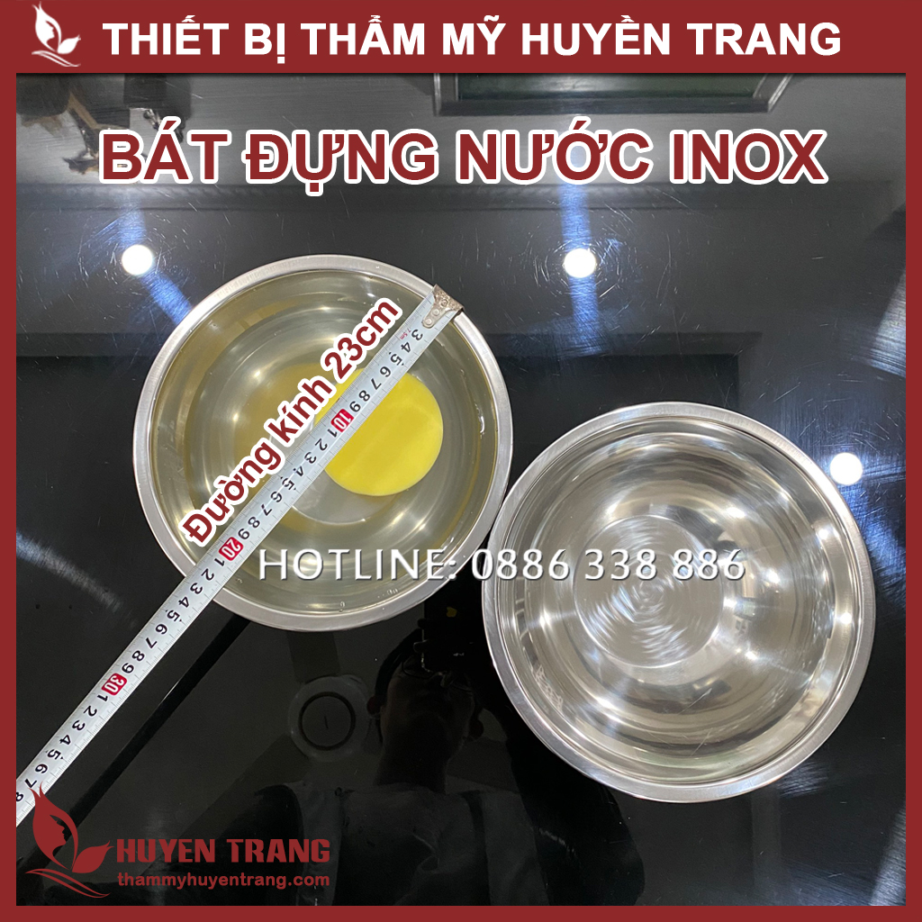 Bát Đựng Nước Cho Spa Inox 304 Miệng Rộng 22cm