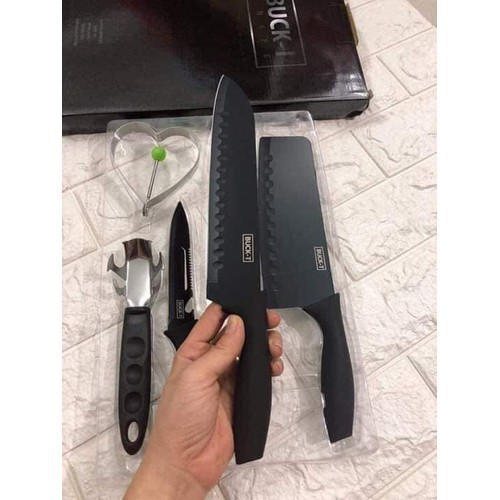 (FREESHIP) BỘ DAO 5 MÓN BUCK BLACK