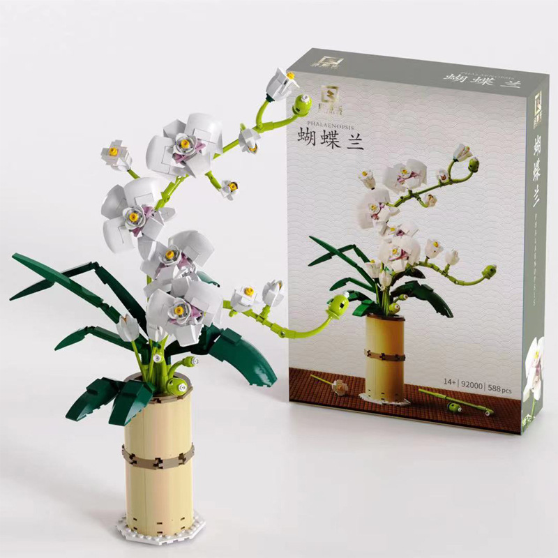 Đồ chơi lắp ráp hoa mô hình bình hoa Lan Hồ Điệp