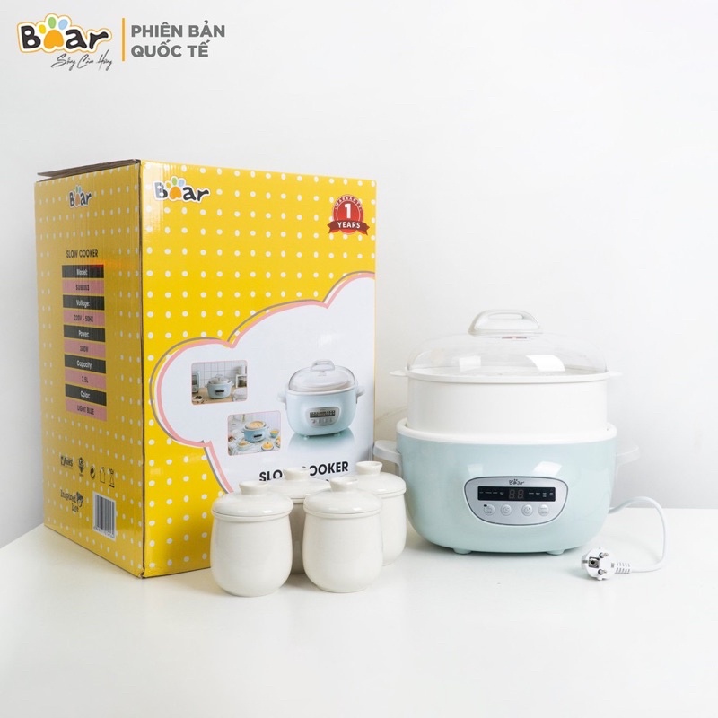 [BH 18 THÁNG] NỒI CHÁO CHẬM BEAR 2.5L