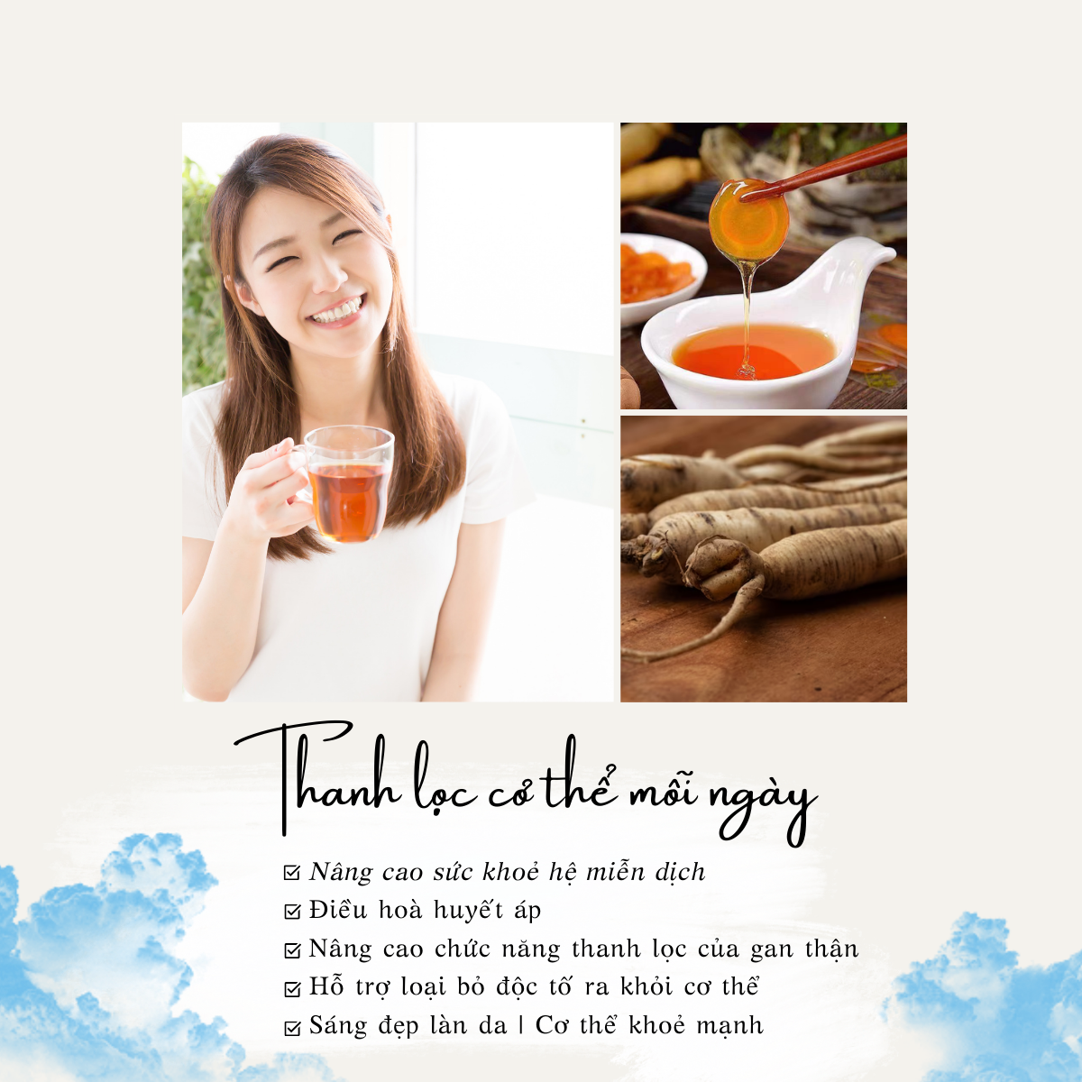Sâm lát mật ong Gừng ngâm mật ong Hàn Quốc