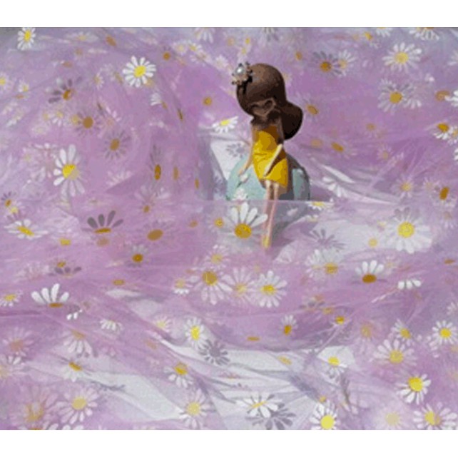 Vải Lưới Hoa Cúc cỡ 50cm x 75cm