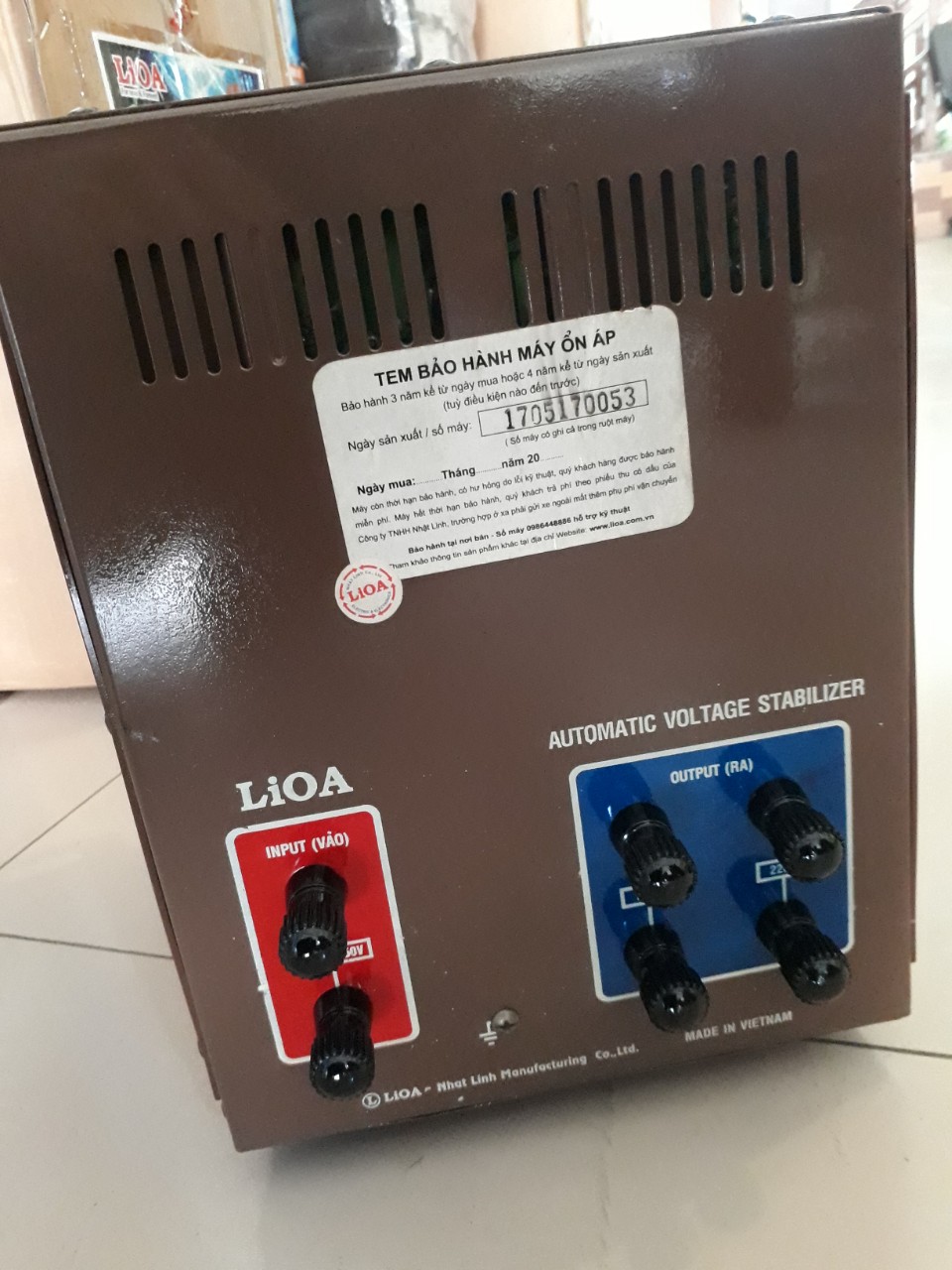 LIOA 10KW DẢI 150-250V 100% DÂY ĐỒNG