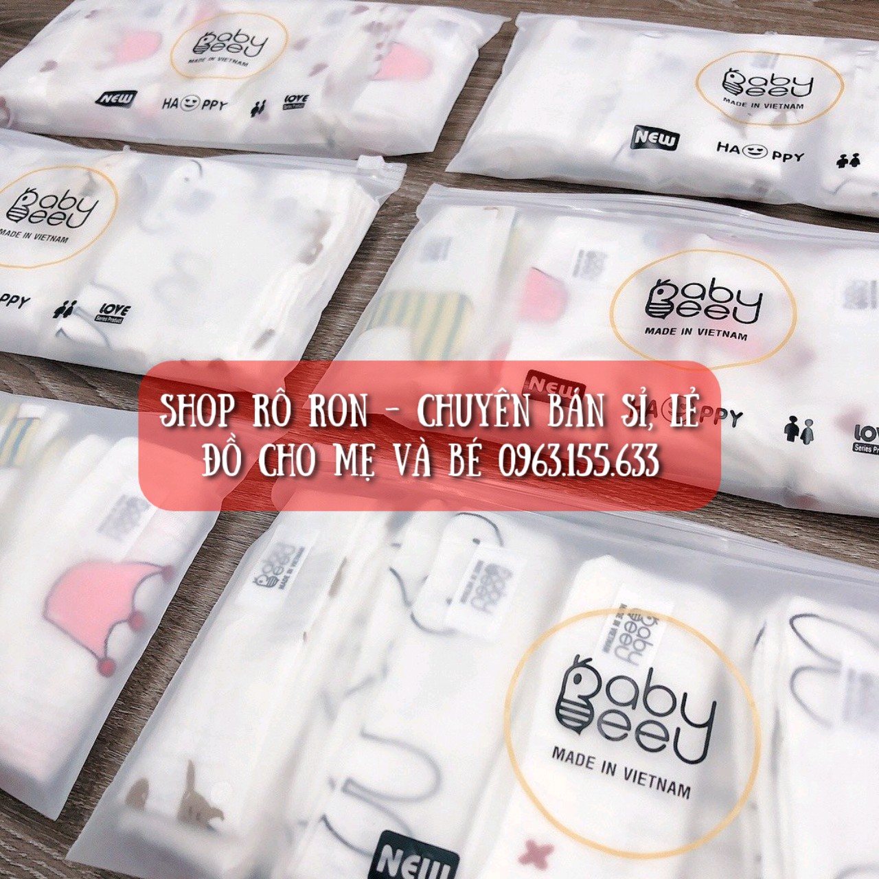 SET 5 KHĂN XÔ SỮA ORGANIC CAO CẤP BABY BEE