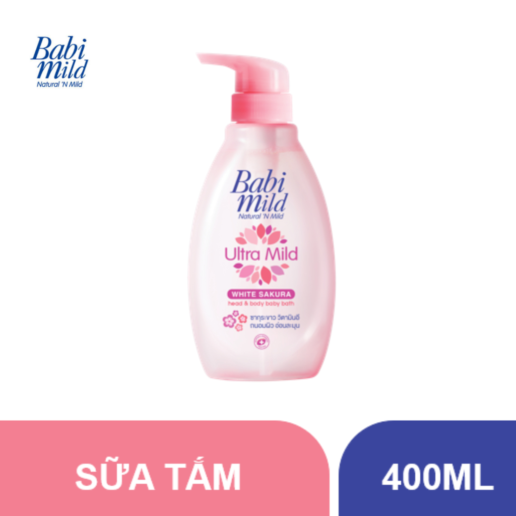 Sữa tắm trẻ em Babi Mild - White Sakura chai 400ml - 100961732