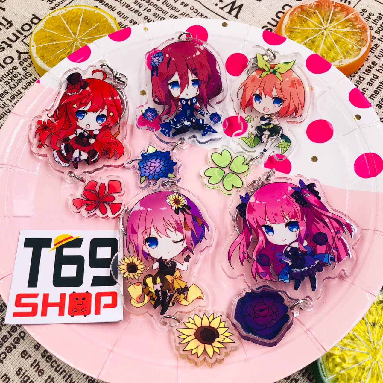 Móc khóa mica anime Gotoubun no Hanayome - Mẫu 3 [T69 Shop]