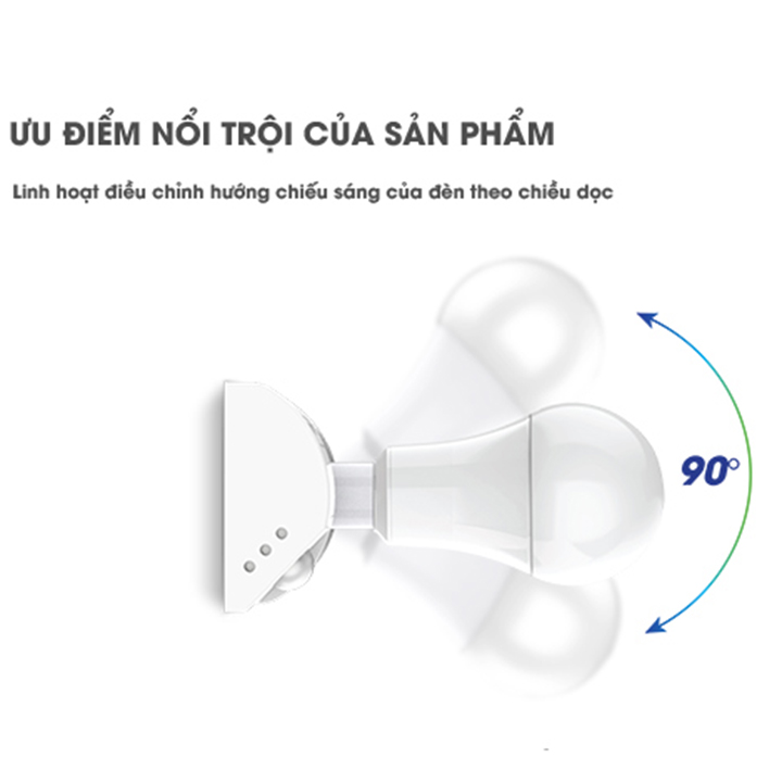 Đui đèn cảm biến hồng ngoại Rạng Đông ĐCB01.PIR E27/300W, tích hợp cảm biến ánh sáng