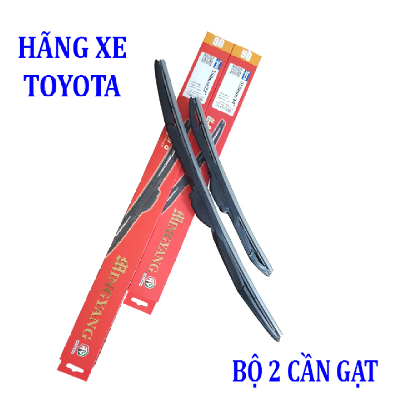 Bộ 2 thanh gạt nước mưa ô tô đa năng Nano cao cấp dành cho hãng xe Toyota: Camry-Altis-Yaris-Fortuner-Vios-Hilux-Innova-Land Cruiser-Avalon-Previa