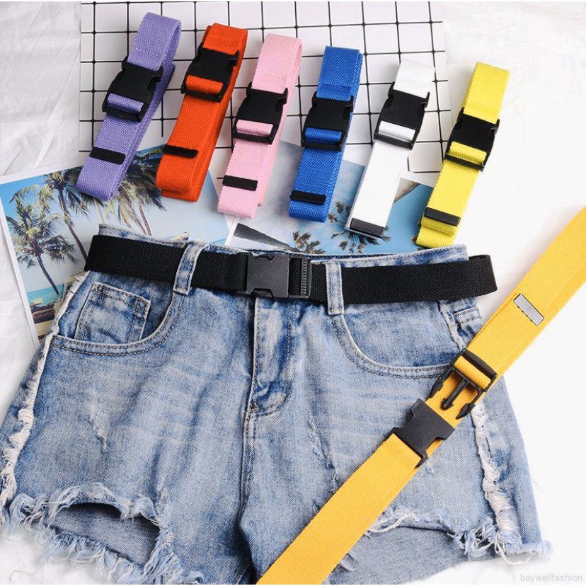 Dây nịch dù Unisex - Dây nịt dù bấm hottrend Ulzzang - basic - Thắt lưng bằng vải canvas