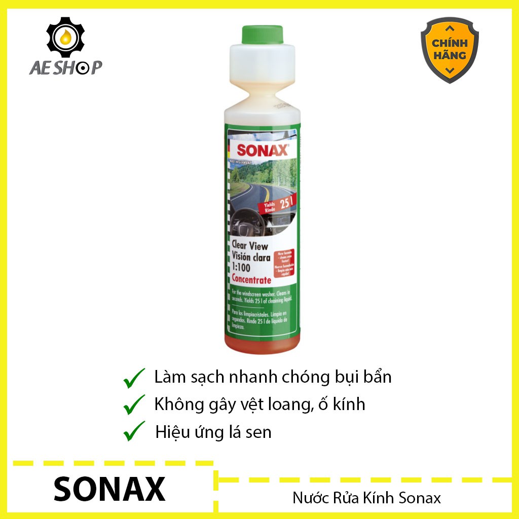 [HCM]Nước Rửa Kính Ô Tô Sonax 1:100 ( nuoc rua kinh oto chuyên dụng ) [Chính Hãng]