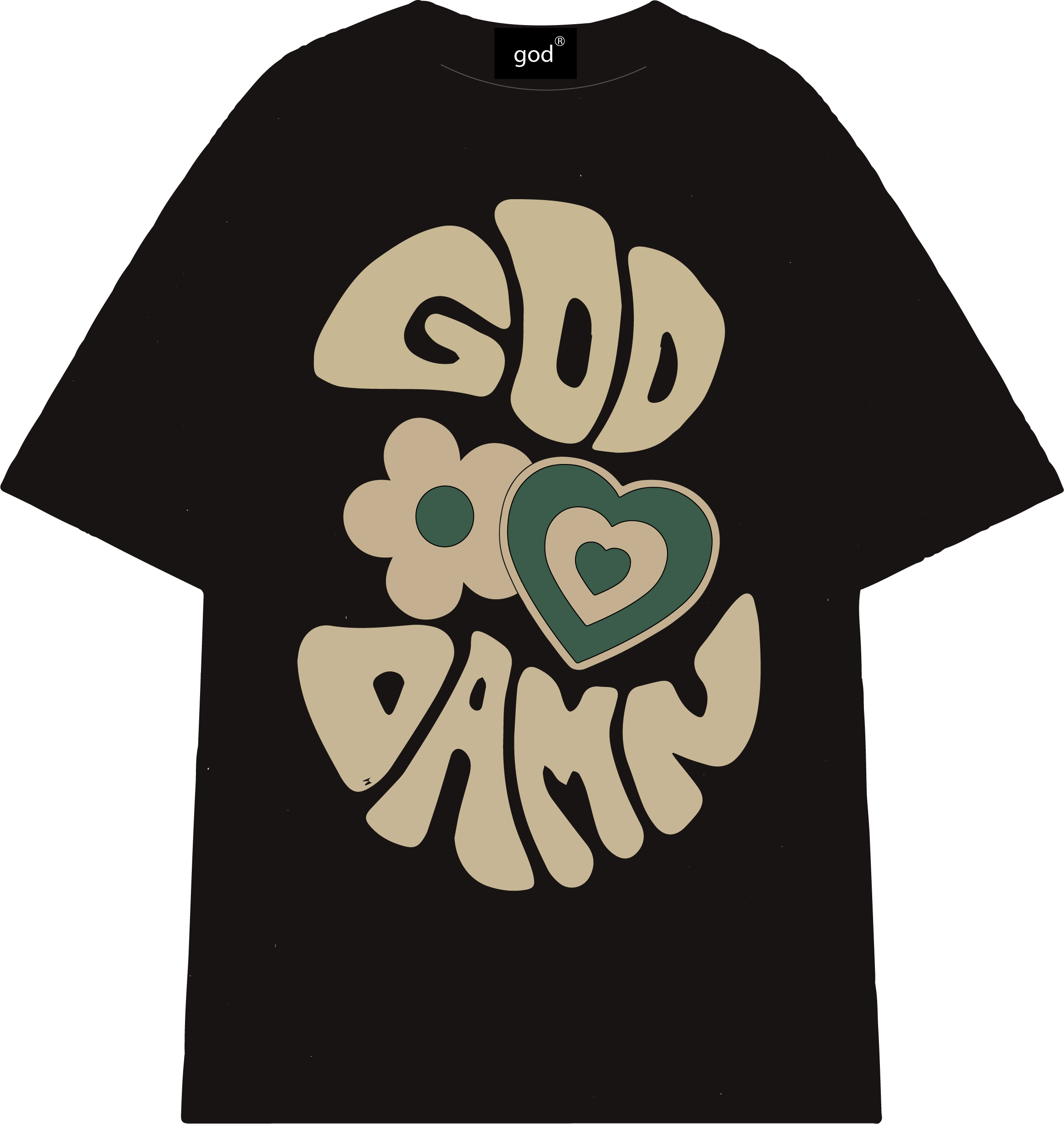 [Pre-order] Áo GOD DAMN - BLACK VERSION