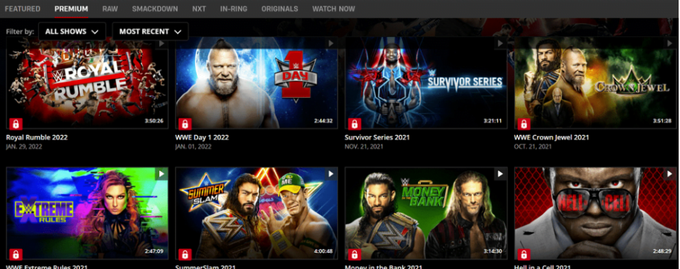 Account WWE Network