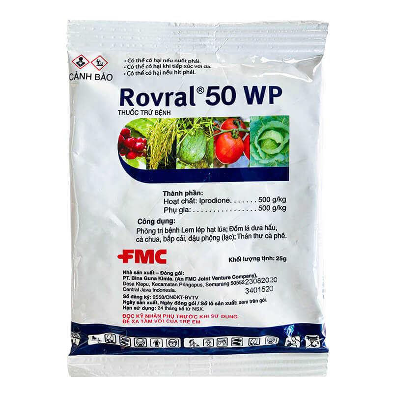 Trừ bệnh rovral 50wp 25gr đốm lá - thán thư