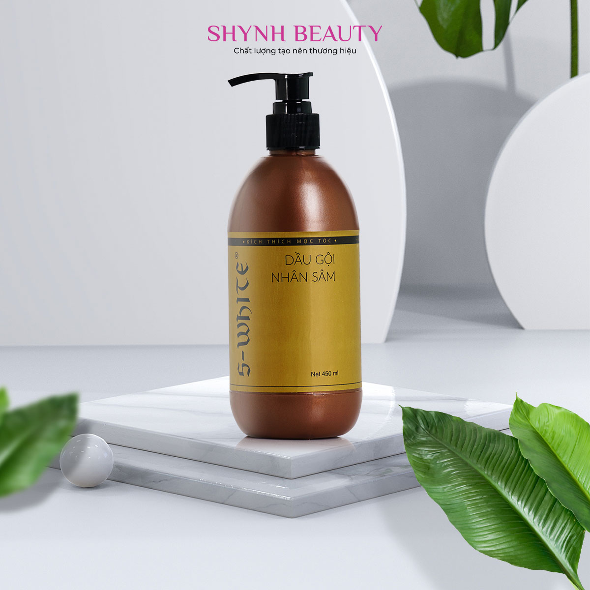 Dầu gội nhỏ nhân sâm đào swhite 450ml