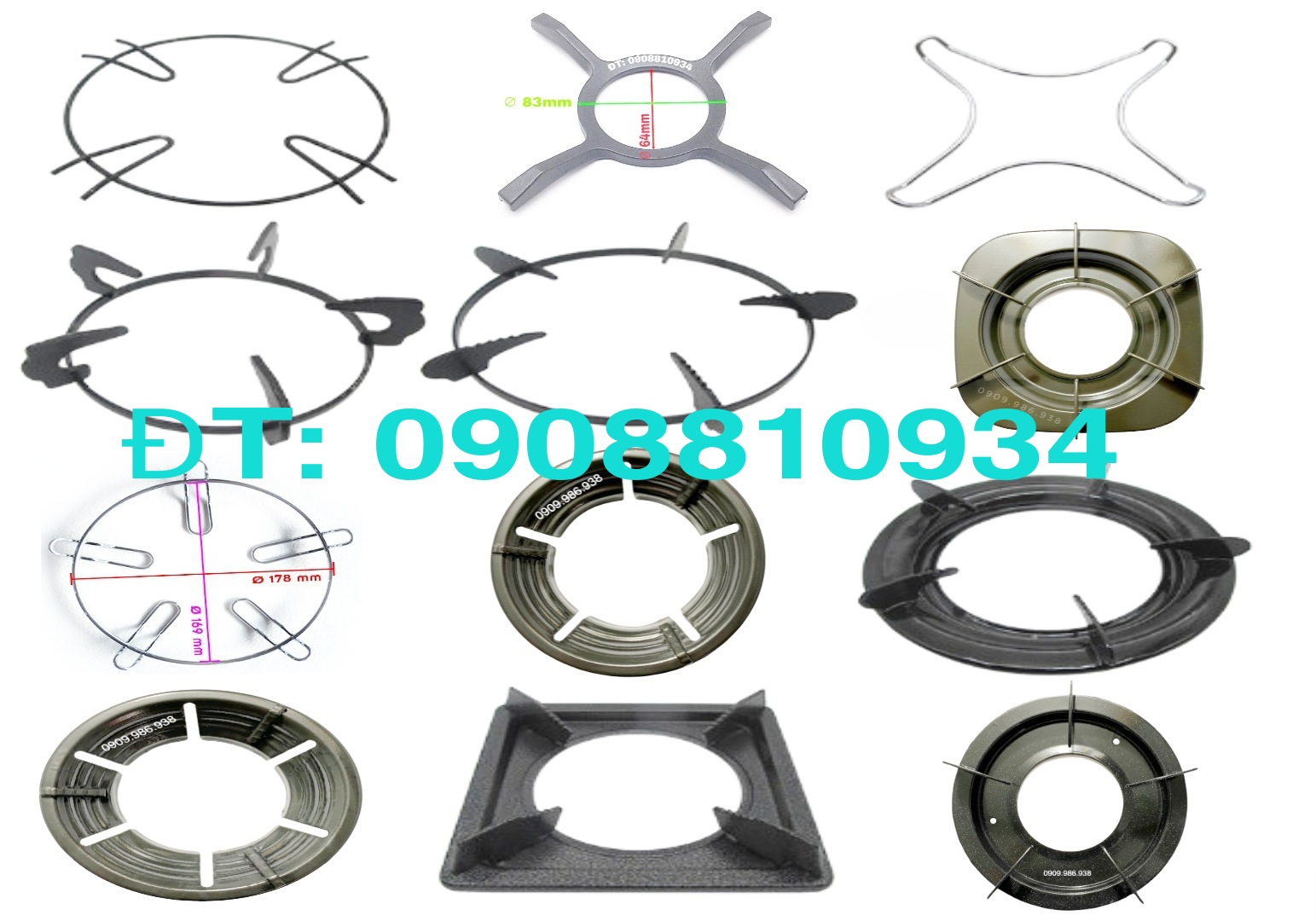 KIỀNG BẾP GAS ÂM SUNHOUSE CÁC LOẠI