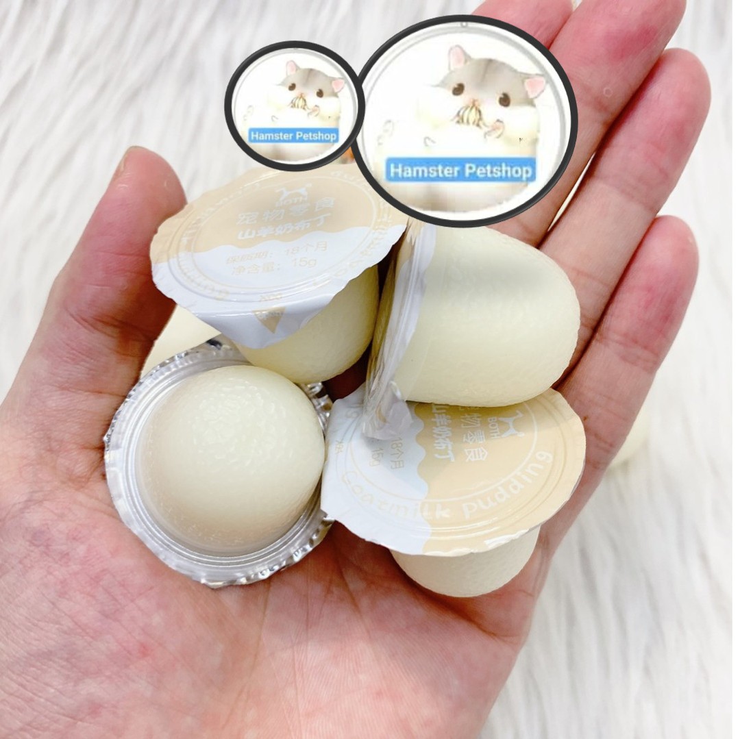 Pudding sữa dê, thạch sữa dê, thức ăn dinh dưỡng cho hamster, chó, mèo, thỏ, bọ, sóc