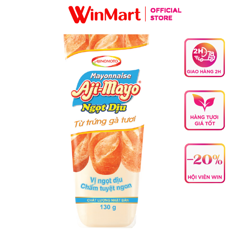 [Siêu thị VinMart] - Sốt mayonnaise AJI-MAYO ngọt dịu tuýt 130g