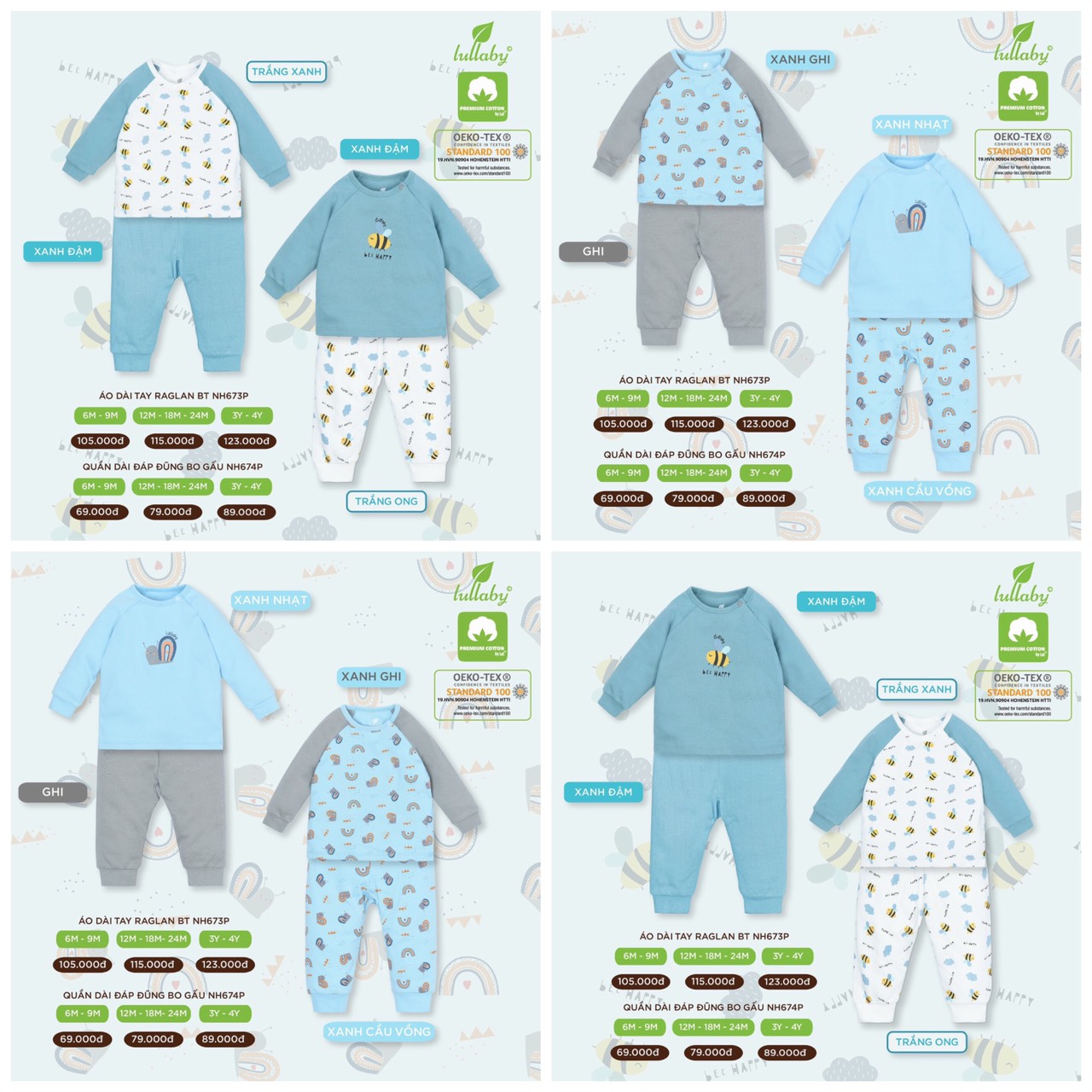 BỘ DÀI TAY BÉ TRAI BST THU ĐÔNG 2021 INTERLOCK 100% COTTON