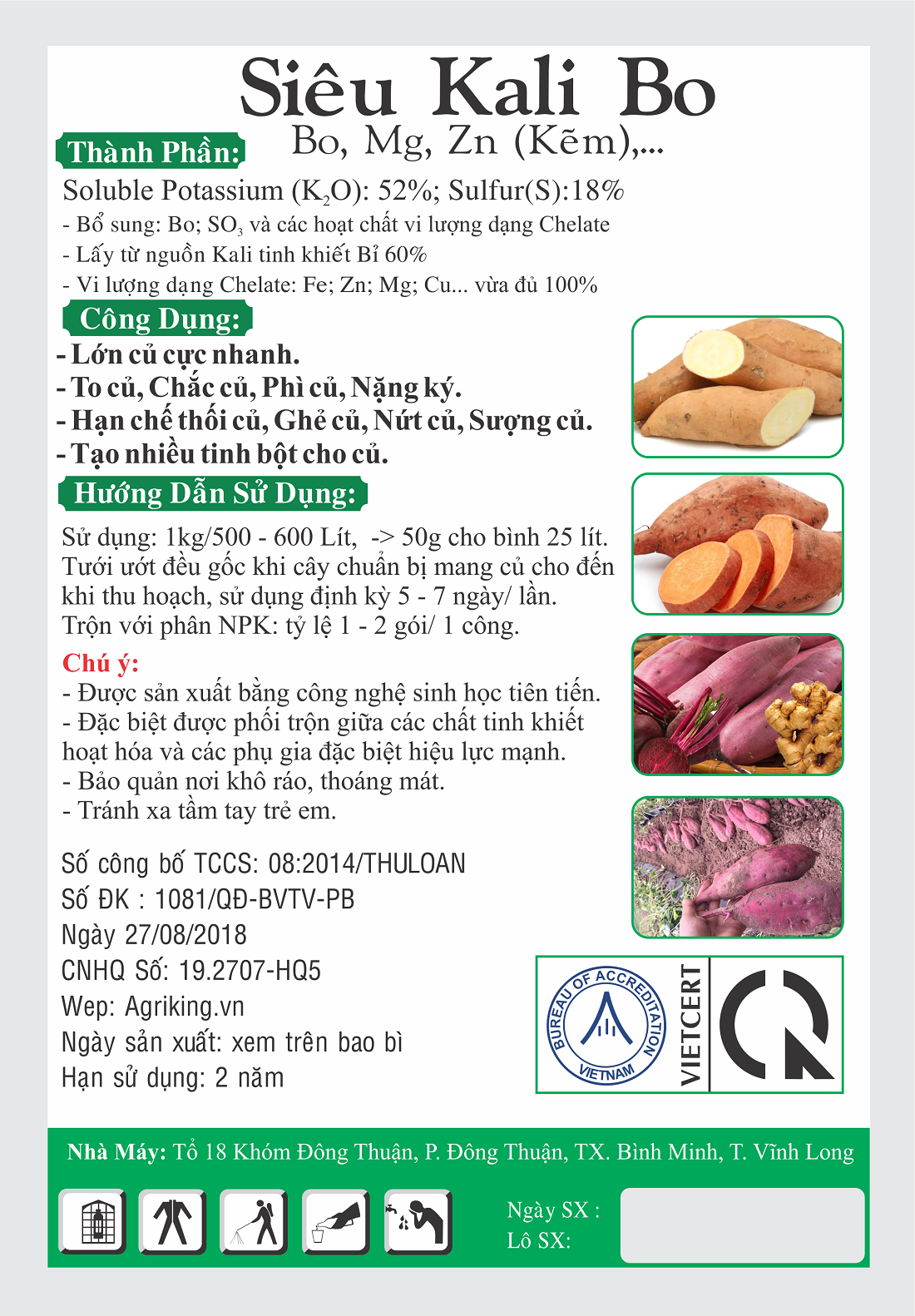 Siêu Kali Bo - Gói 1 Kg