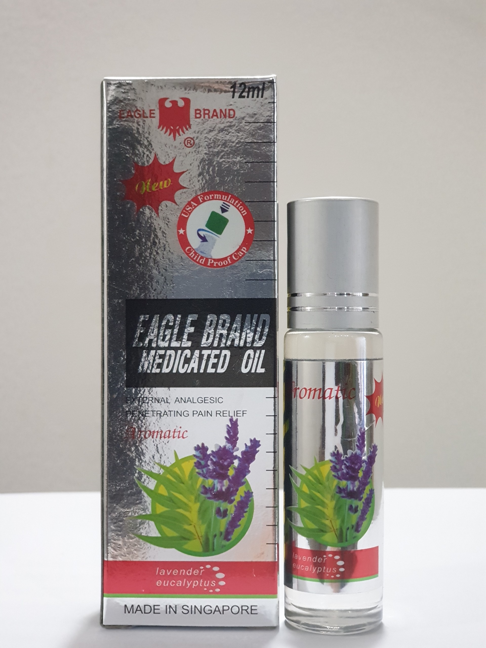 Dầu Gió Xanh Singapore Con Ó Eagle Brand 3ml, 24ml